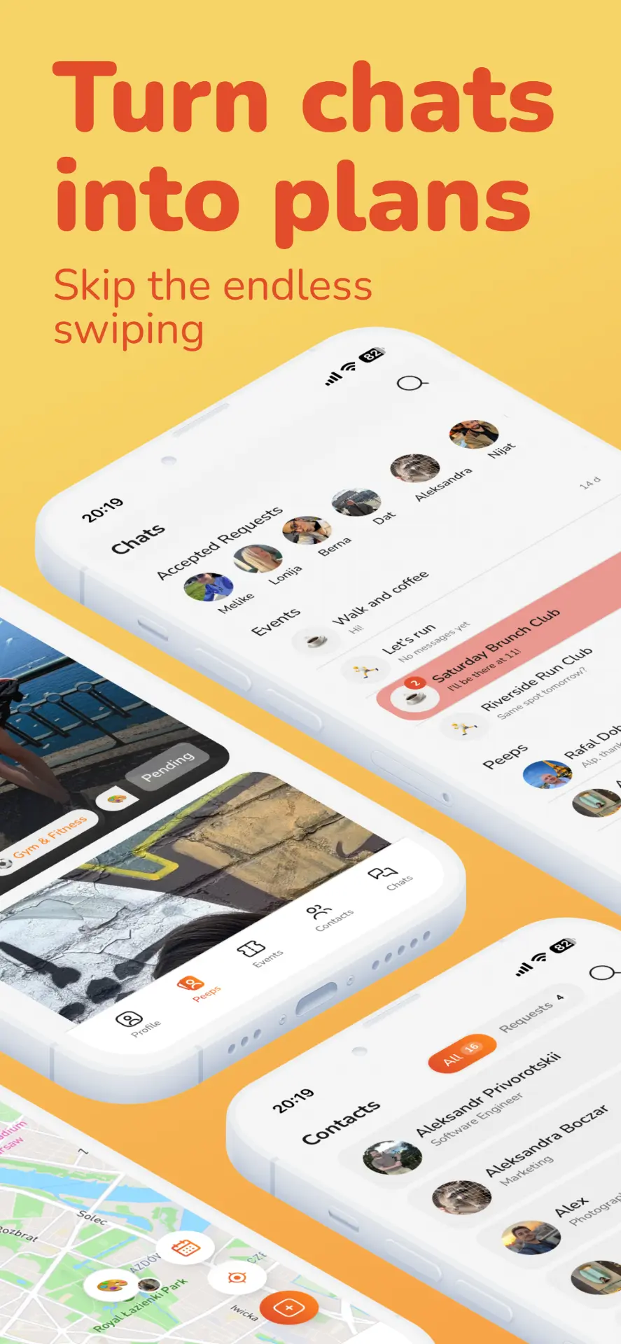 Turn Peeps chats and new connections into real plans